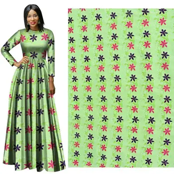 

Light Green polyester batik printed African Wax Fabric For Sewing Dress DIY Cloth Materials Ankara Nigerian 2020 New Wax Fabric
