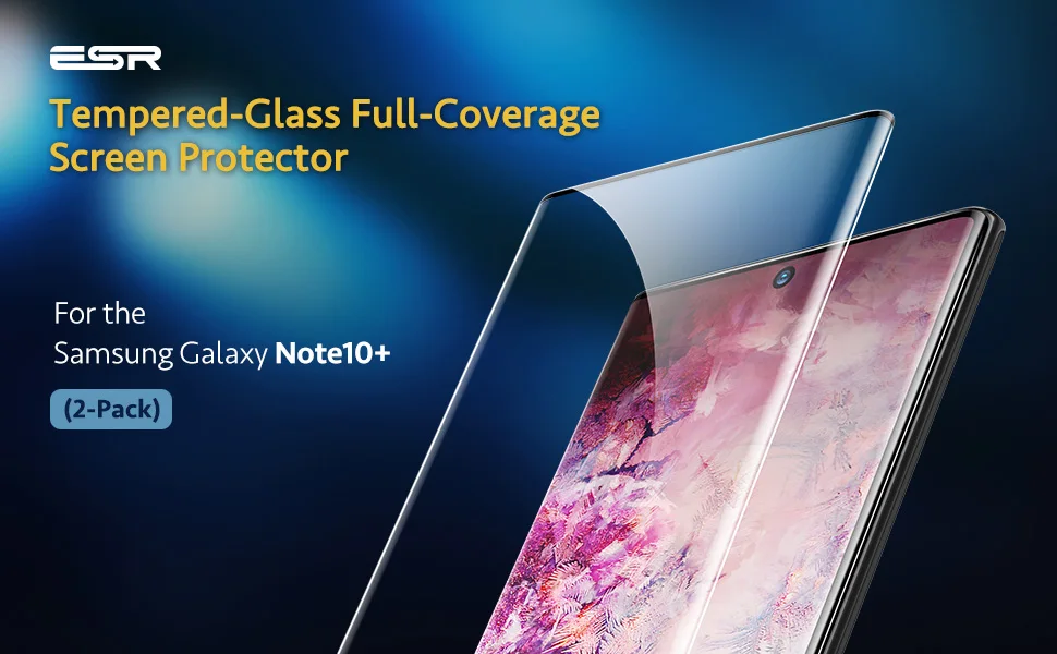 2 шт./лот ESR Защита экрана для samsung Galaxy Note 10 закаленное стекло полное покрытие Защитная пленка для samsung Note 10 Plus 5G
