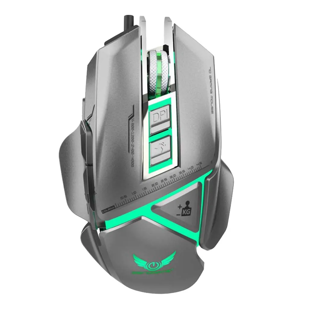 USB Wired LED Light Programmable Gaming Optical Mouse Mice with 11 Buttons Maximum 3200 DPI Computer Laptop Wired Mouse Mice