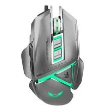 USB Wired LED Light Programmable Gaming Optical Mouse Mice with 11 Buttons Maximum 3200 DPI Computer Laptop Wired Mouse Mice