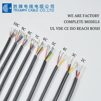 

Professional electrical 300v multicore wire cable 2464 24/26/28AWG 2/3/4/5/6/7 cores cbale 80 degree pvc wire for device diy