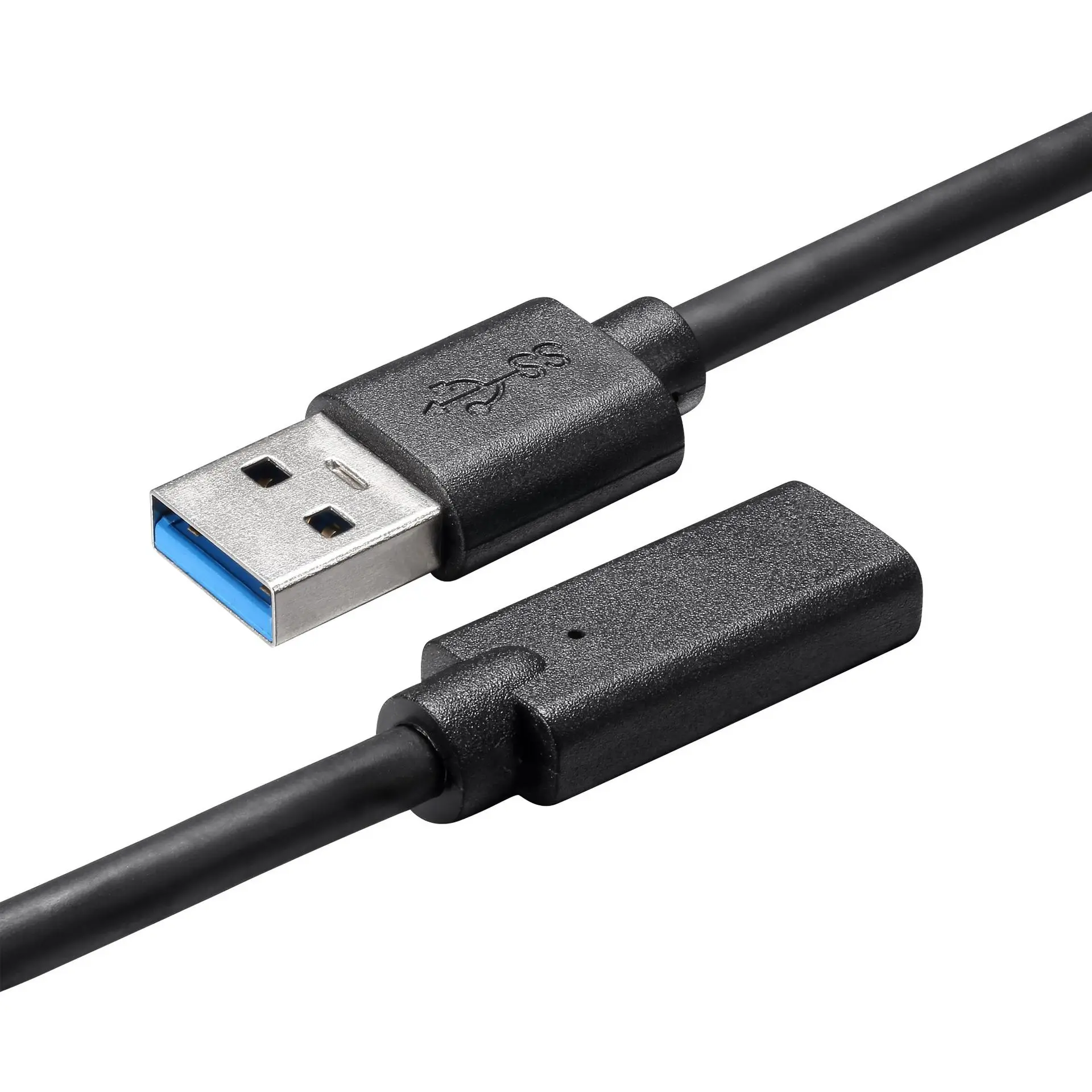 0,2 м type-C USB 3,1 папа-USB-C мама 90 градусов удлинитель Кабель для передачи данных двусторонний дизайн
