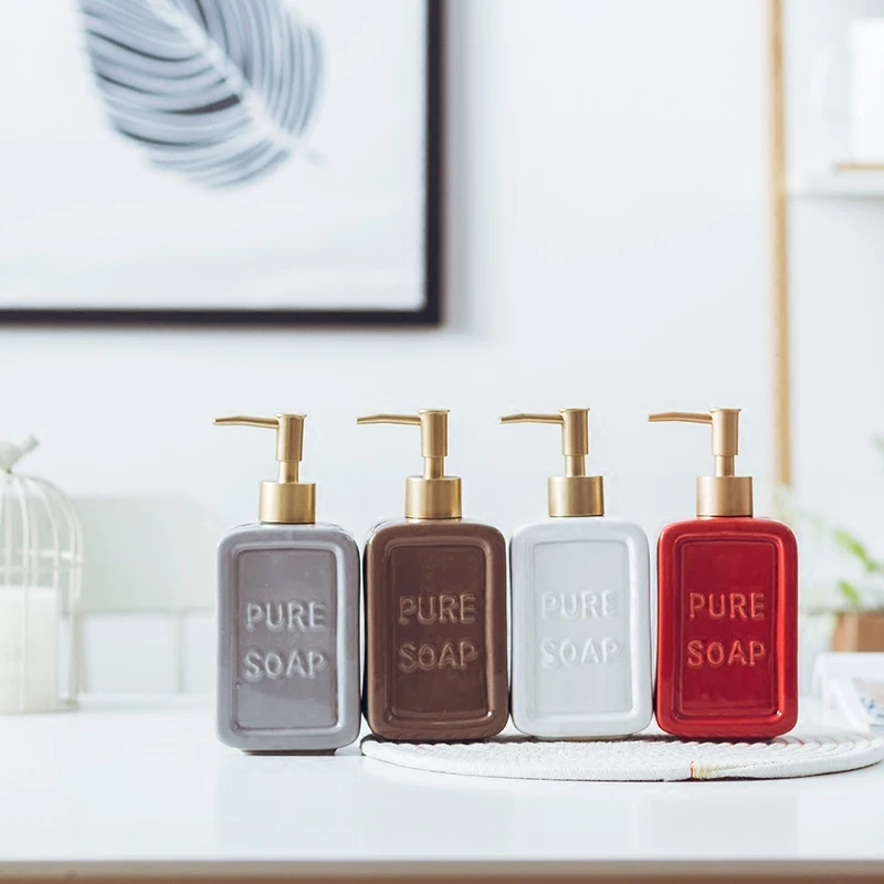 470ML Liquid Soap Dispenser Ceramic Shampoo Hand Sanitizer Pump Bottle Kitchen Bathroom Accessories Outdoor Travel Bottle 470ML Liquid Soap Dispenser Ceramic Shampoo Hand Sanitizer Pump Bottle Kitchen Bathroom Accessories Outdoor Travel Bottle