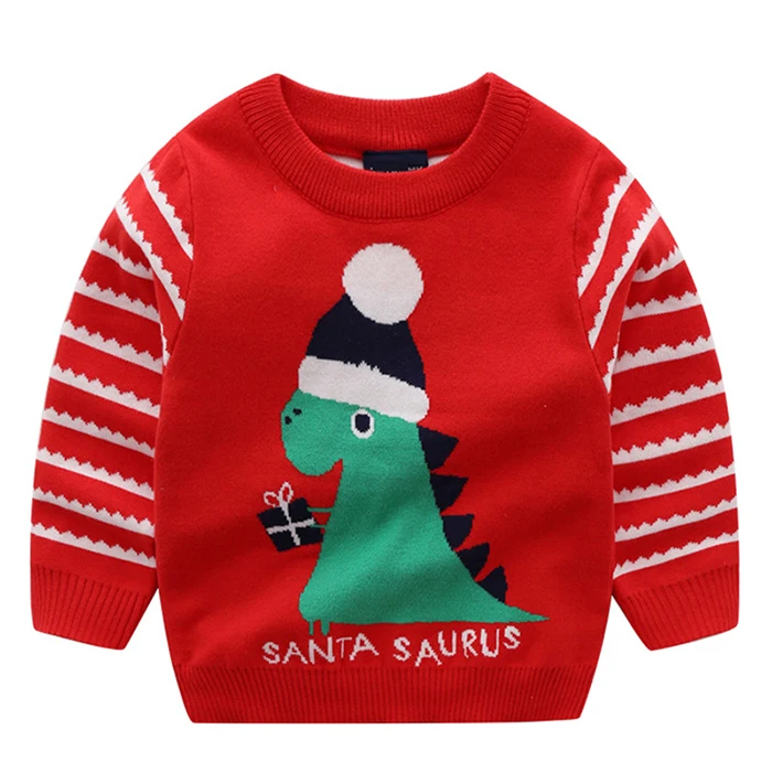 Рождественский свитер для маленьких девочек; детская одежда; сезон осень-весна; трикотажный пуловер для мальчиков; свитер со снеговиком; вязаный свитер
