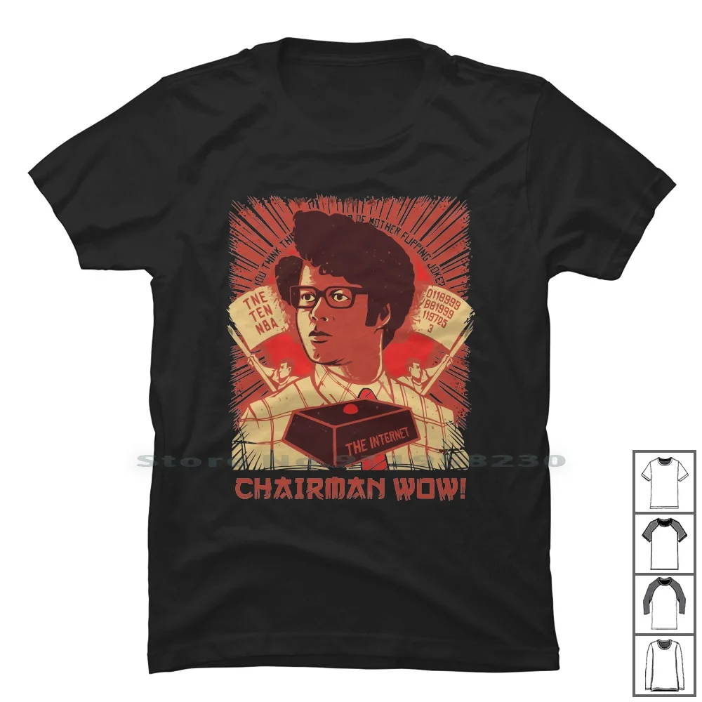 Presidente Wow T Shirt 100% Cotone Airman Musica Umorismo Sedia Capelli Chai Wow Fun Air Ny Musica Divertente
