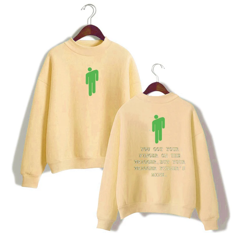 Sweatershirt 7 Топы в европейском и американском стиле с принтом Billie Eilish и буквенным принтом, Harajuku, хип-хоп, с длинными рукавами, повседневные свитшоты для пар - Цвет: Sweatershirt 7