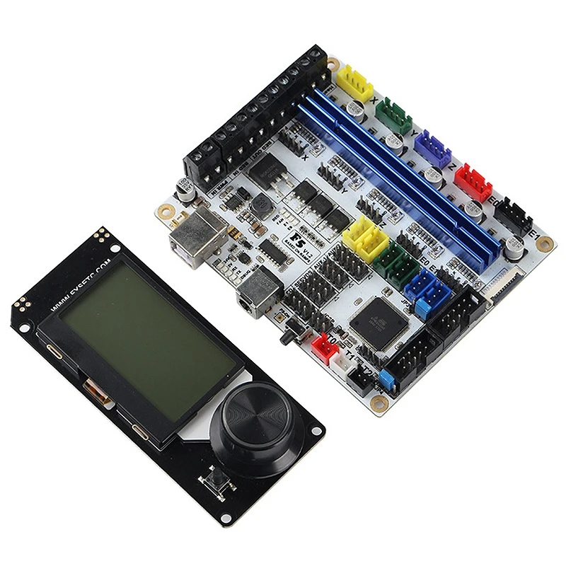3D-принтер материнская плата F5V1.2+ Mini 12864 lcd+ 42 Шаговый двигатель x5 комплект Ramps1.4