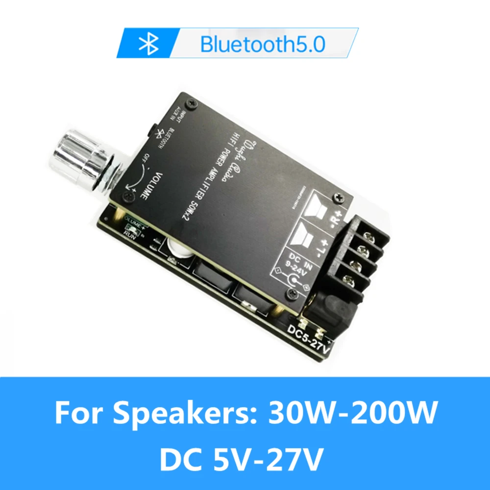 Цифровой усилитель мощности Bluetooth 5 0 50 Вт + TPA3116 аудио для колонок 30 ~ 200 HiFi стерео