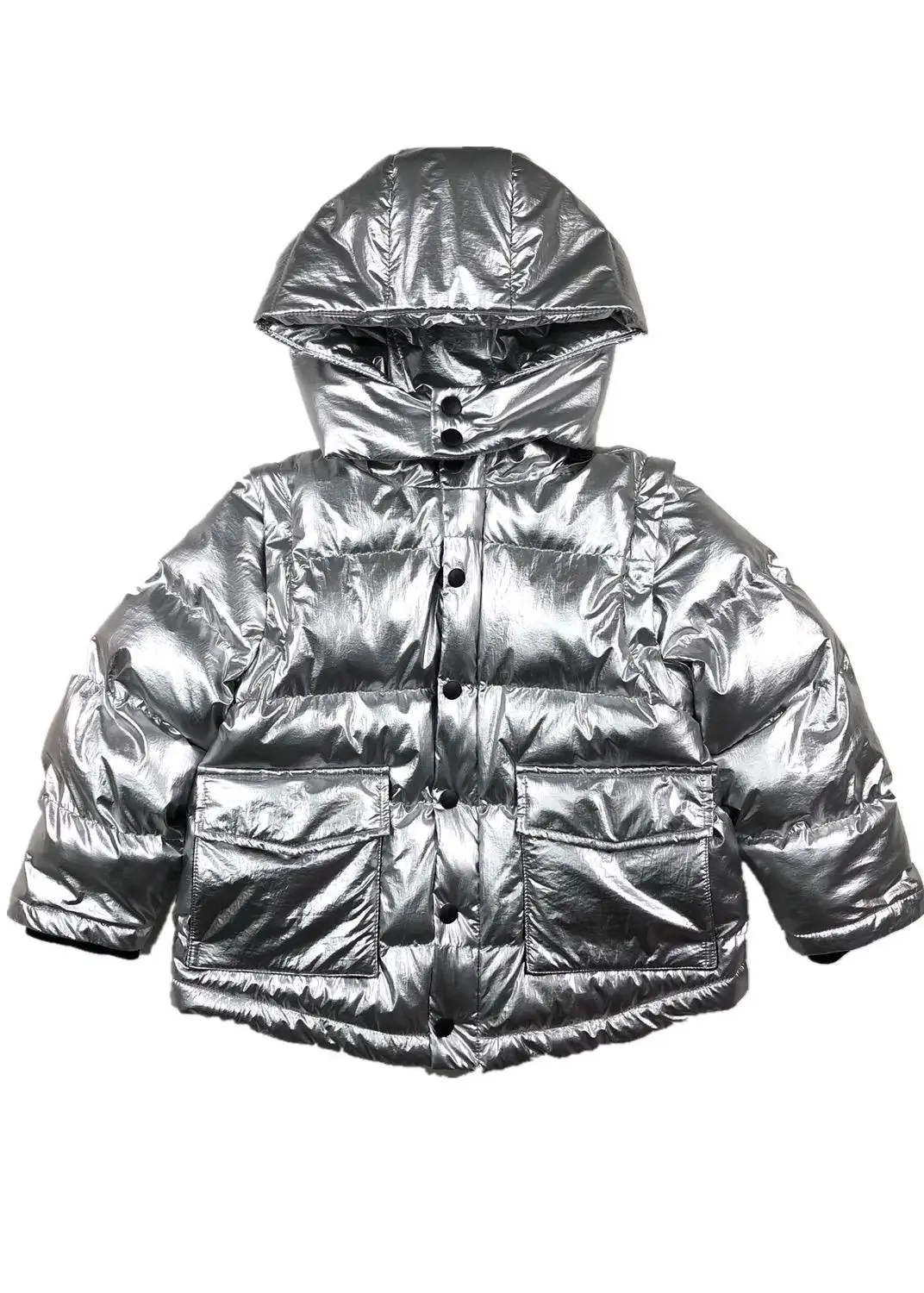 

baby jacket winter baby boys girls outwear clothes solid silvery color handsome kids blazer warm jacket