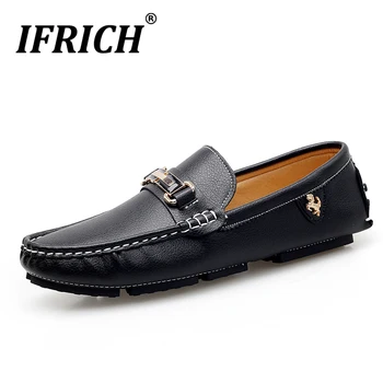 

New Trend Loafers Moccasins For Male Rubber Soles Casual Shoes Black Slip On Sneakers For Men Fashion Plus Sizes Man Shoes