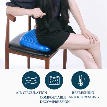 

Ice 3D Home Memory Gel sitter Cushion Living Room Sofa Chair Seat Elastic Sitting Massage Cushion Bottom Protection