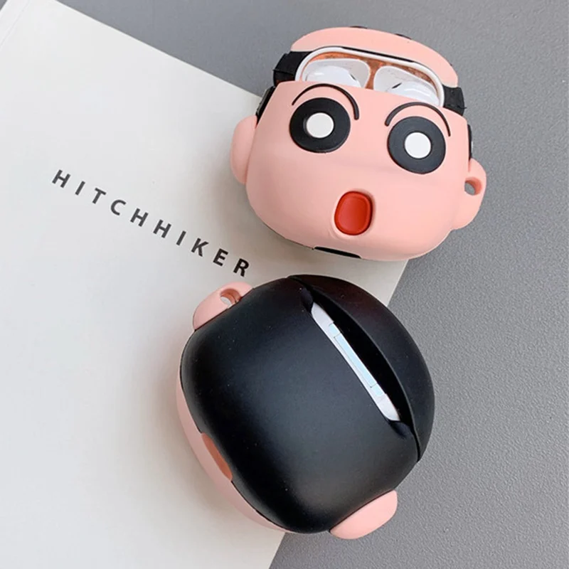 3D Милые чехлы для наушников Crayon Shin-chan Shinnosuke Nohara для Apple Airpods 1/2 японская мультяшная Защитная силиконовая крышка