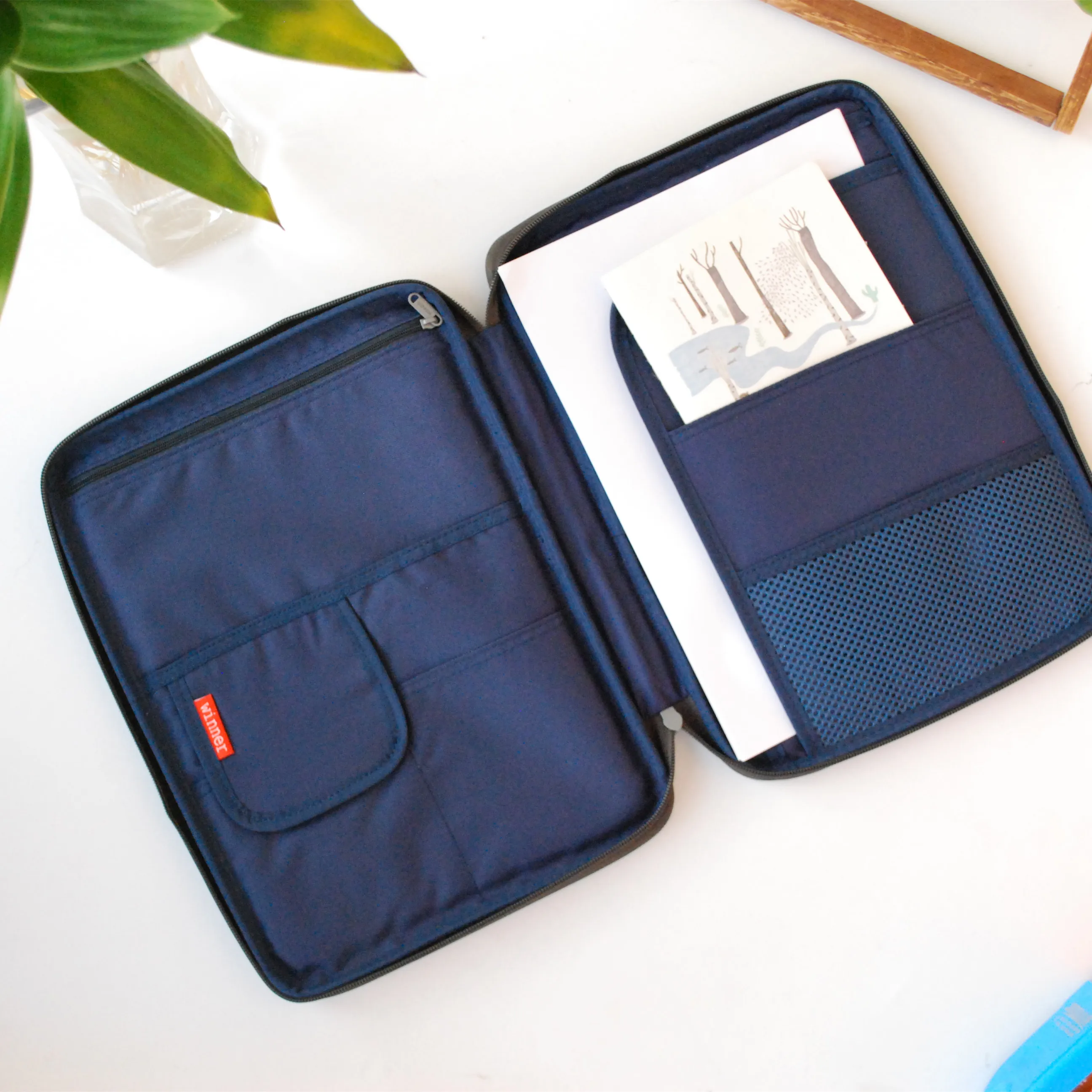 

Portable Multi-functional Document Bags Travel Passport Briefcases Laptop Notebook Pouch Pens Computer Stuff Accessories Supply