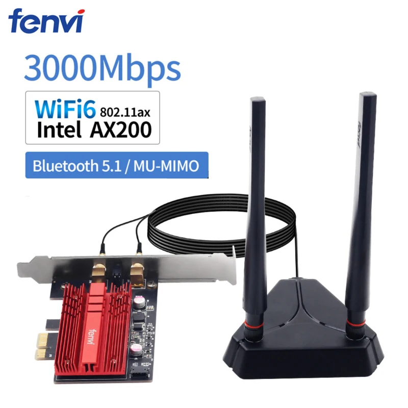 3000 Мбит/с Wifi 6 Intel AX200 PCIe беспроводной сетевой адаптер Wi Fi карта 2 4G/5Ghz 802.11ac/ax Bluetooth 5 1