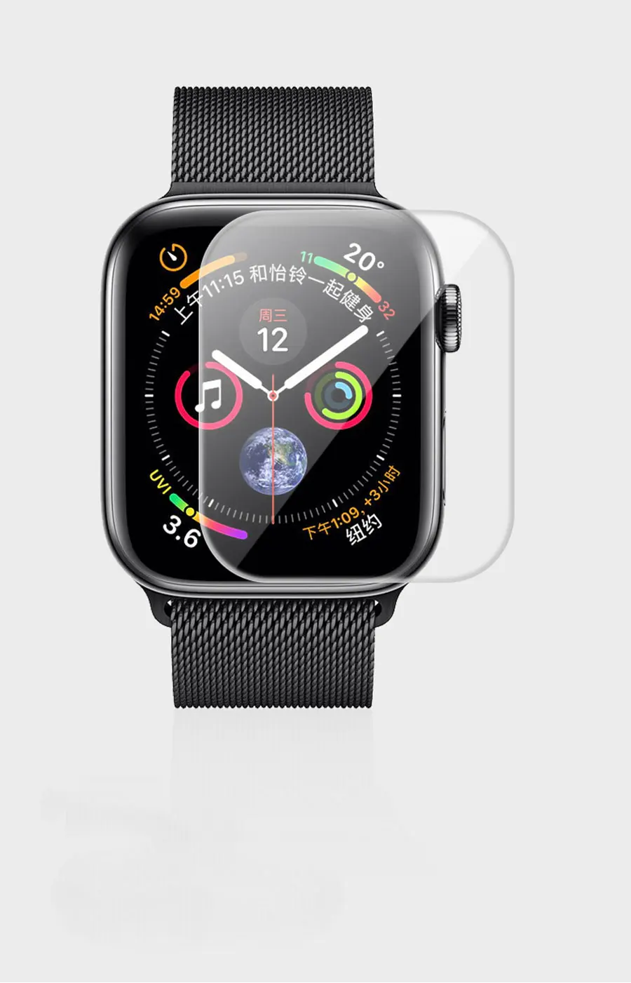Ремешок для apple watch, ремешок 42 мм, 38 мм, для iwatch, версия 4 полосным 44 мм 40 мм 10D HD Экран защитная пленка аксессуары для наручных часов apple watch 5 4 3 2