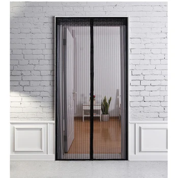 

100*210cm Black Summer Mesh Net Anti Mosquito Insect Fly Bug Curtain Automatic Closing Door Screen Kitchen Curtain Drop Shipping