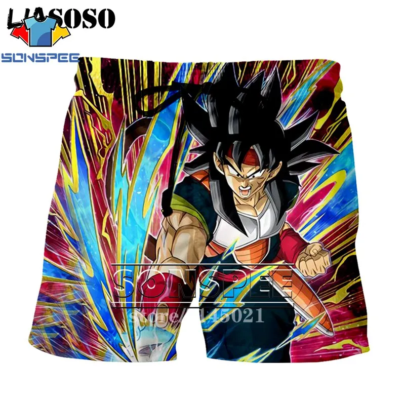 SONSPEE мужские шорты с 3d принтом японского аниме DBZ Dragon Ball Z Son Goku Kakarotto, пляжные повседневные шорты, пляжные шорты D02