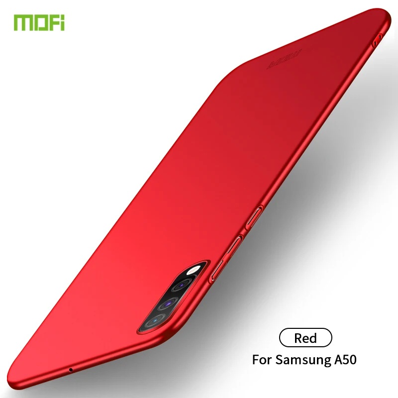 Красный MOFi для samsung Galaxy A50 чехол для ПК жесткий защитный чехол для samsung S10 Plus A40 A20S A10S A70 A60 A50S S10 Lite - Цвет: Красный