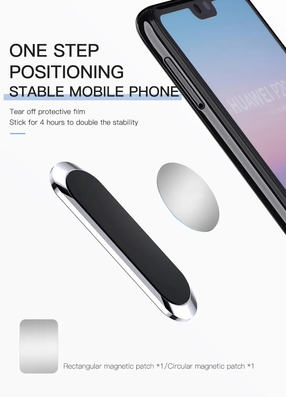KUULAA мини полоса форма Магнитная автомобильная подставка для телефона для iPhone samsung Xiaomi настенный металлический магнит gps автомобильное крепление приборной панели