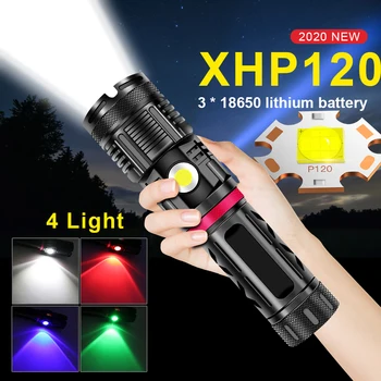 

High bright XHP120 cob lantern 26650 High Powerful flashlight led torch usb Rechargeable 18650 flash light led XHP90 XHP70 XHP50
