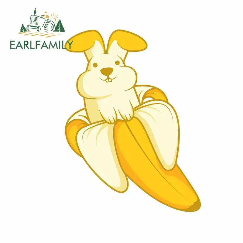 EARLFAMILY 13 см x 9 для собака в банане виде милого героя аниме автомобиля Стикеры
