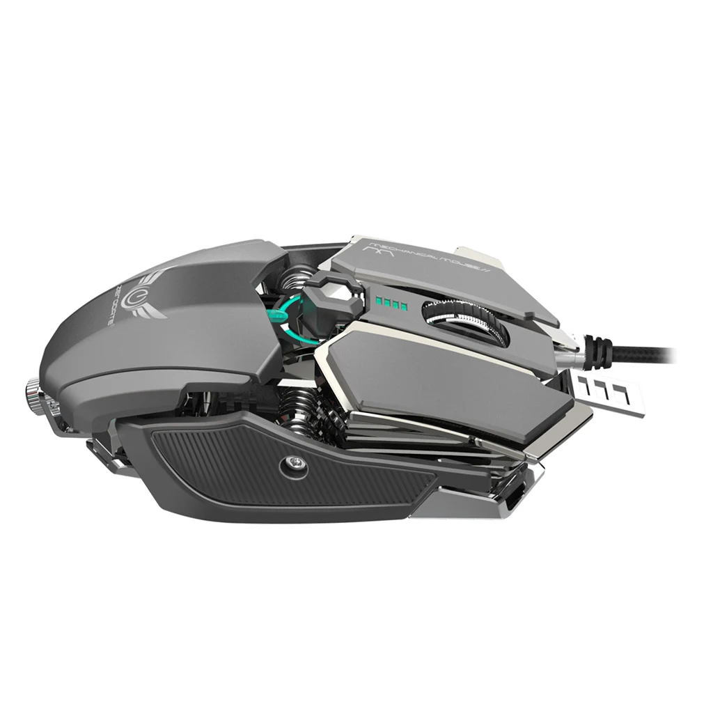 Механическая игровая мышь RGB LED эффект освещения Регулируемая 4000 точек/дюйм 10