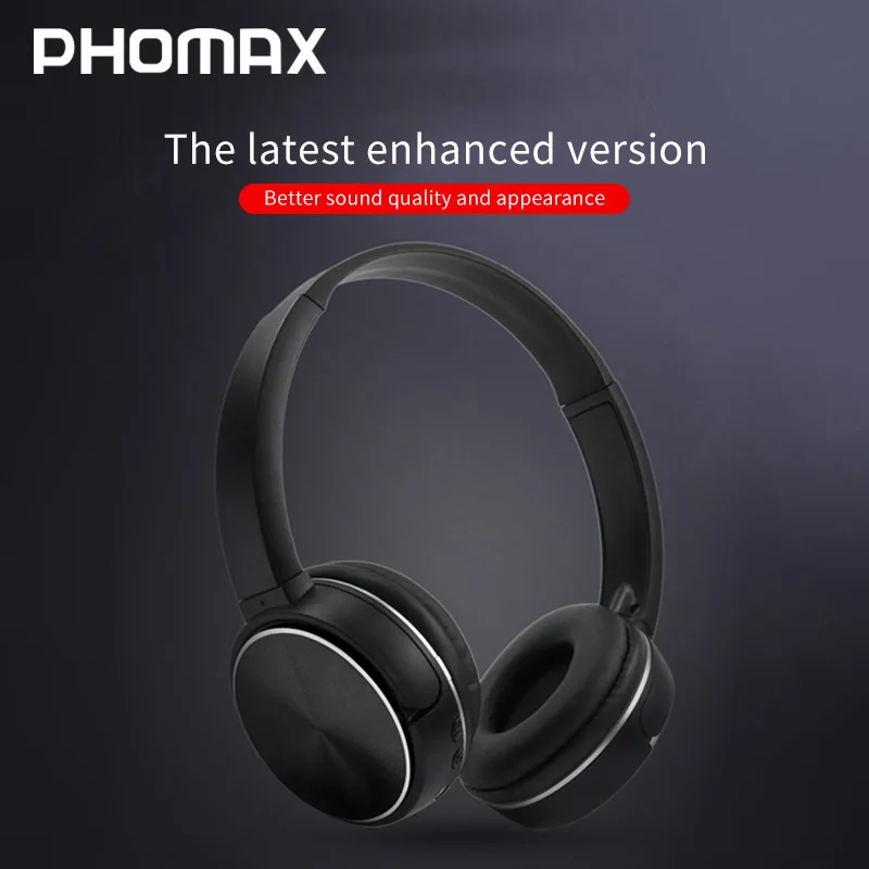 PHOMAX Headphones Wireless Bluetooth Active Noise Cancelling Headphone USB Fast Charging with MIC Headsets for game sports phone