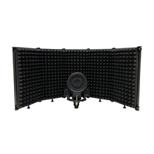 Einstellbar 5 Panel Mikrofon Isolation Schild Vocal Booth für Aufnahme Sound Broadcast