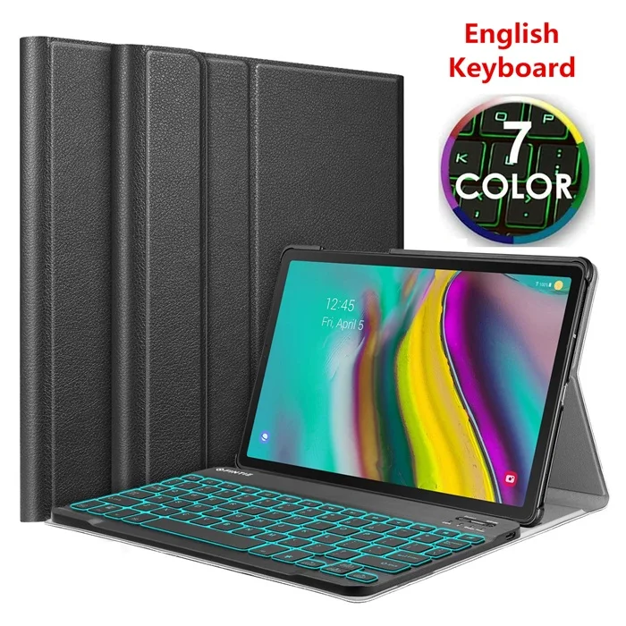 eng-t510-backlit Русский Испанский Арабский чехол с клавиатурой для Samsung Galaxy Tab A 10,1 SM-T510 SM-T515 Тонкий чехол-подставка для Tab T510 10,1 - Цвет: eng-t510-backlit