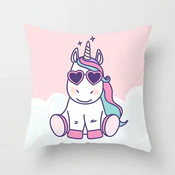 

Creative Unicorn Printing Cushion Cover Unicorn Polyester Decorative Pillowcase Unicorn Throw Pillow Case For Sofa Cushion Cover