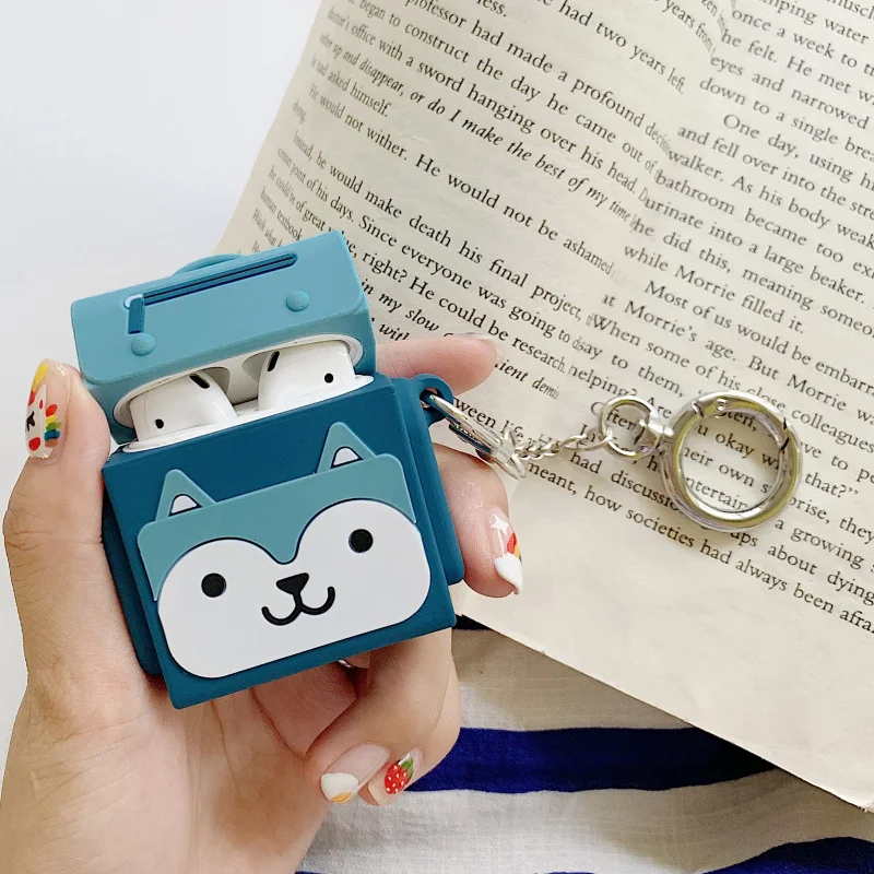 Style 15 Чехол для AirPods с милым 3D рисунком авокадо, чехол для наушников Apple Airpods 2, силиконовый чехол для наушников Air pods, ремешок для наушников - Цвет: Style 15