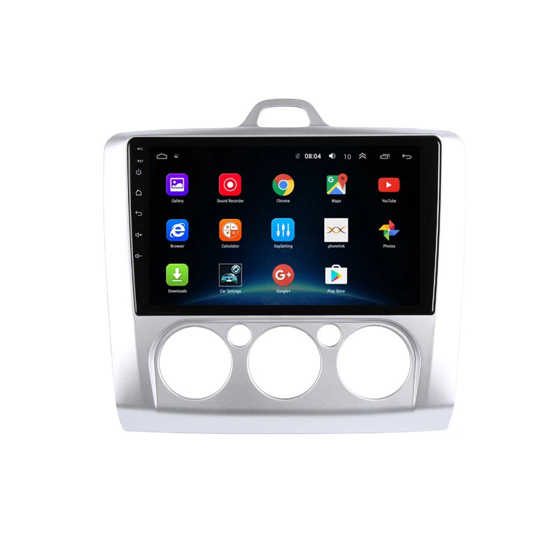 Sale 9" 2.5D IPS Android 8.1 Car DVD Multimedia Player GPS For ford focus 2 2006 07 2008 2009-2011 radio DSP 32EQ stereo navigation 18