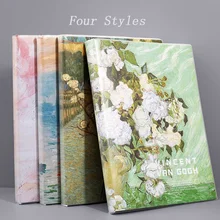 

A4 Super Thick Notepad Students Kawaii Notebook Retro Colors Stationery Pu Cover School Supplies Horizontal Notebook 200 Sheets