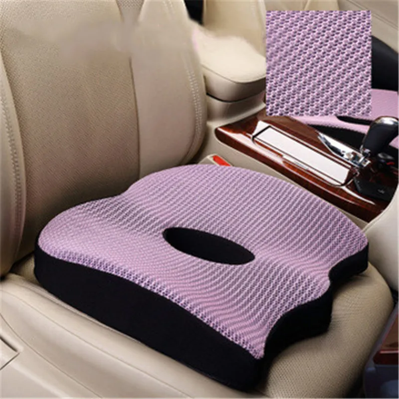 Высококачественная Нескользящая подушка из пены памяти, инвентарь, регулируемое для сидения автомобиля, сиденье для взрослых вспомогательные подушки «Booster» - Название цвета: purple