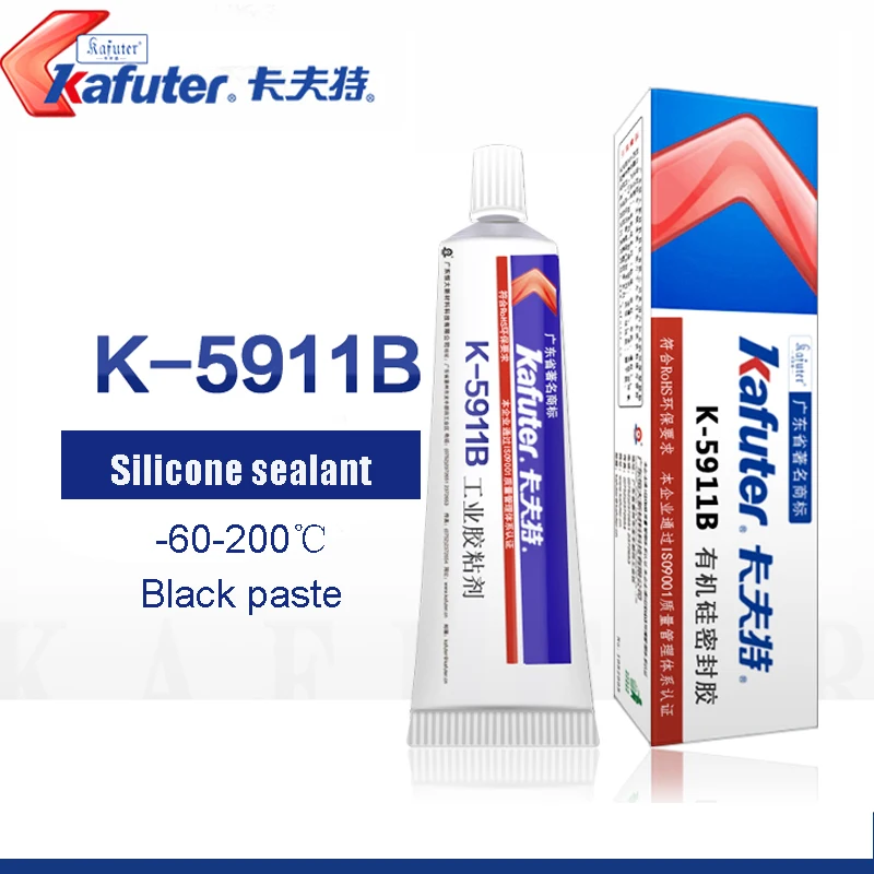 

Kafuter Black Silicone Rubber Adhesive High Temperature Resistant Waterproof Headlights Tail lights Gap Glue Rubber Seal Glue