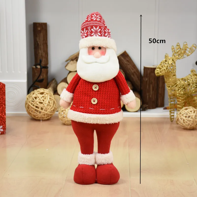 20701Santa Рождественское украшение Санта Клаус Снеговик олень кукла украшения кулон Рождественский подарок на год Regalos De Navidad для дома - Цвет: 20701Santa