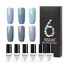 Rosalind 6 шт./партия Гель-лак набор для маникюра УФ-гель для ногтей Набор для наращивания ногтей акриловый дизайн ногтей верхнее основание 02