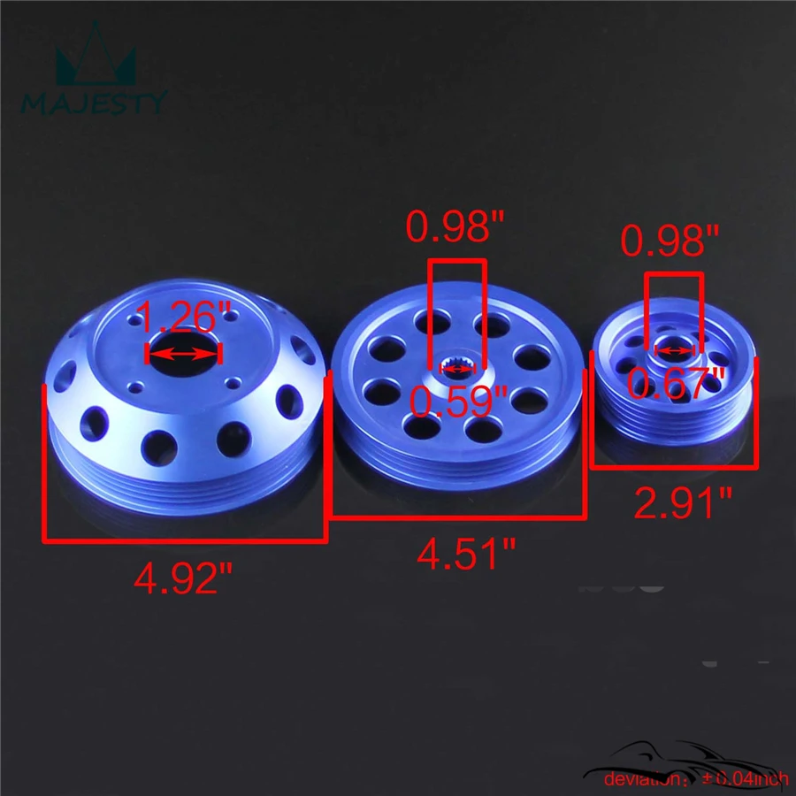 Легкий алюминиевый шкив для 1989 1998 SR20DET Nissan 240SX S13 S14 S15 SILVIA BLUE|pulley kit|aluminum crank pulleycrank