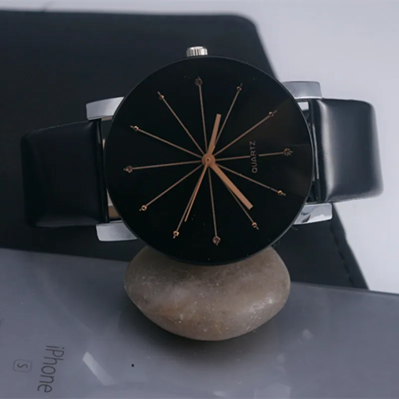 

Student Belt Couple Table Simple Water Drill Micro-commercial Explosion Quartz Watch Diamond Mirror Fashion Personality Trend