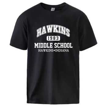 

Hawkins Letter Print Tshirts Stranger Things Man Causal Cotton T shirt Tops 2020 Summer Hot Sell Sportswear Short Sleeve T shirt