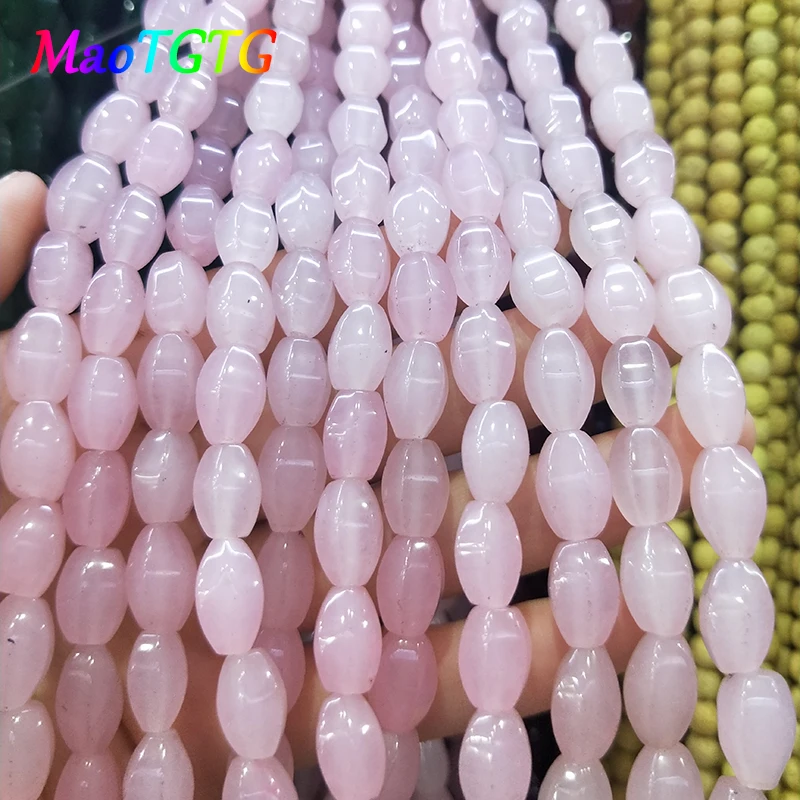 Ожерелье из настоящего природного граненый баррель бусины для самостоятельного изготовления ювелирных изделий браслет Цепочки и ожерелья 12X8 мм розовый Натуральный камень бисер оптом
