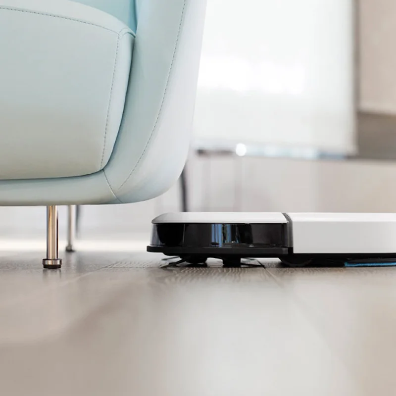 Робот-пылесос для сухой и влажной уборки ECOVACS DEEBOT Slim 2 серый; Тонкий, уборка в труднодоступных местах; Пылесосит, моет