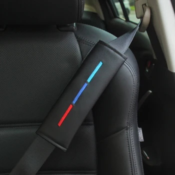 

Car Seatbelt Shoulder Pad Comfortable Driving Seat Belt Vehicle Shoulder Pad Cover Cushion Harness Pad for BMW ///M Color Driver