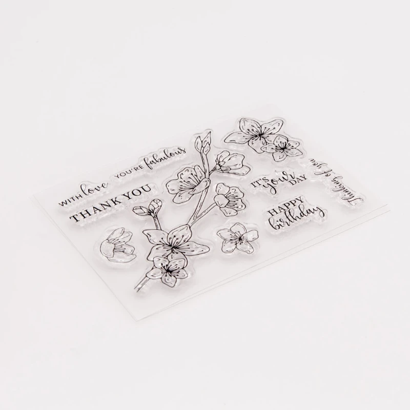 Clear Rubber Stamps for Card Making DIY Crafts