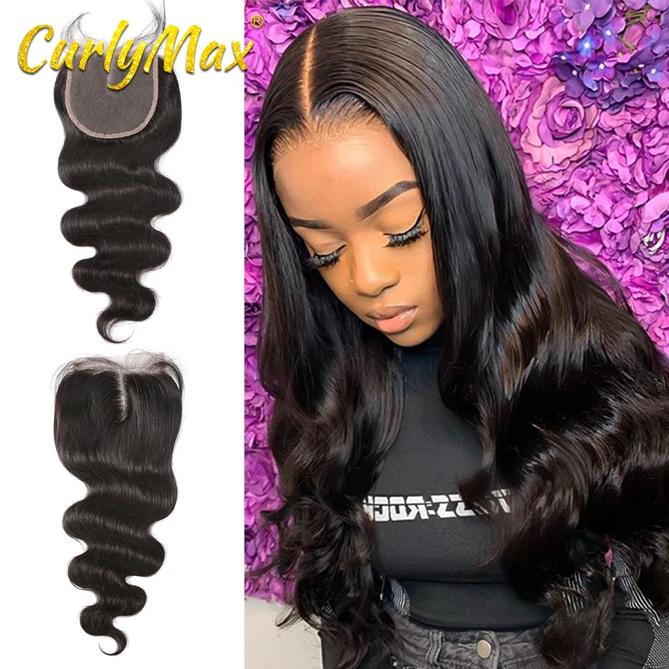 Кудрявые макс. волнистые бразильские кружевные 4x4 Remy человеческие волосы на