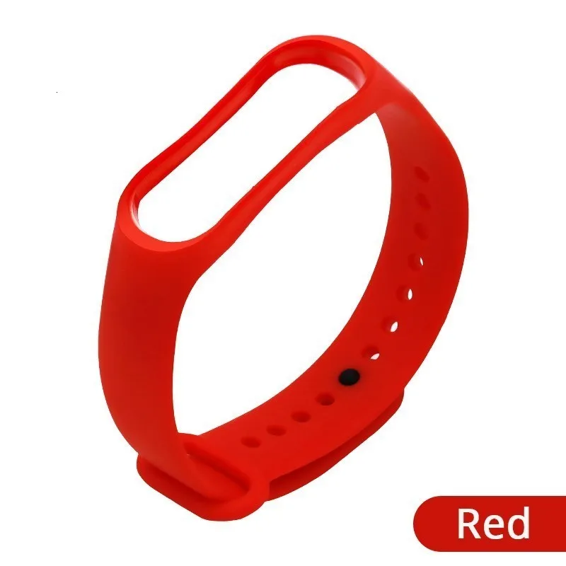 Цветные Ремешки для наручных часов для mi band 4 3, аксессуары для ремешка pulseira mi band 2, сменный силиконовый ремешок для xiaomi 2, умный Браслет - Цвет ремешка: Красный