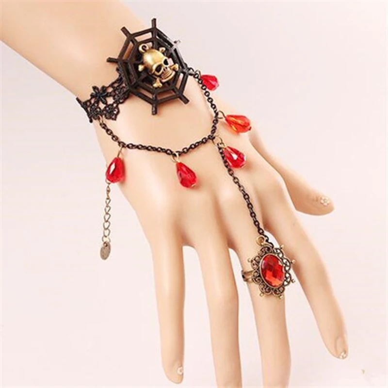 Европейские и американские корты Ретро Готический Вампир Хэллоуин черный жемчуг