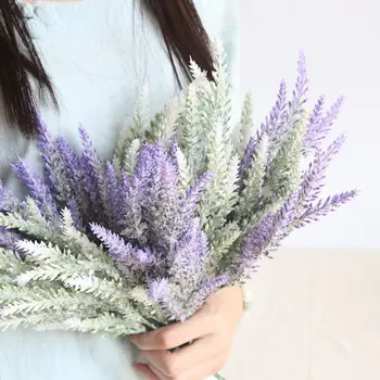 1 Bundle Lavender Cheap Artificial Flower Romantic Plant Wall Decoration Fake Bouquet Material Manual DIY Vases For Home