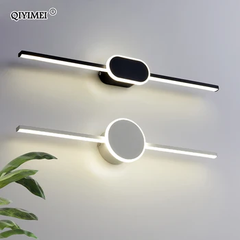 

Led Wall Lamps For Bathroom Living Room White Black Iron Aluminum Acrylic Base Indoor Mirror Lights Lighting luminaria wandlamp