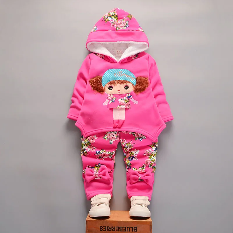 red plush Осенне-зимний костюм; детская одежда; Спортивный костюм для маленьких девочек; спортивный костюм; комплекты плотной одежды для девочек; Спортивный костюм для мальчиков; одежда для детей - Цвет: red plush
